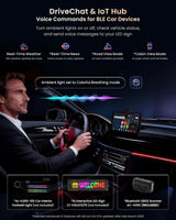 ATOTO P10 9” Portable Carplay Screen, AI Agent Android Car Stereo, with Front/Back/Cabin DVR Cam & OBD, AI Vision, Re-Mote Live View, Gloden Hour Alert, 4G LTE, 8G+128G, Wireless CarPlay & AA