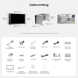 ATOTO S84G2D7PB 7 Zoll Doppel-DIN Android Autoradio mit Ambientebeleuchtung, KI-Fahrassistent DriveChat, Notfall-Unfallerkennung, Parkschutz, GPS-Ortung, Hi-Fi DSP 4V Pre-Out