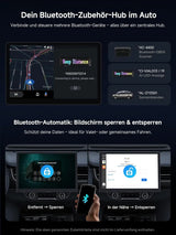 ATOTO CB6 Adattatore CarPlay Wireless – Boîtier CarPlay IA , 8GB+128GB Dispositivo Streaming per Auto con 4G, Wi-Fi, Doppio Bluetooth, USB, GPS Integrato, Assistente IA, Espansione microSD, OTA