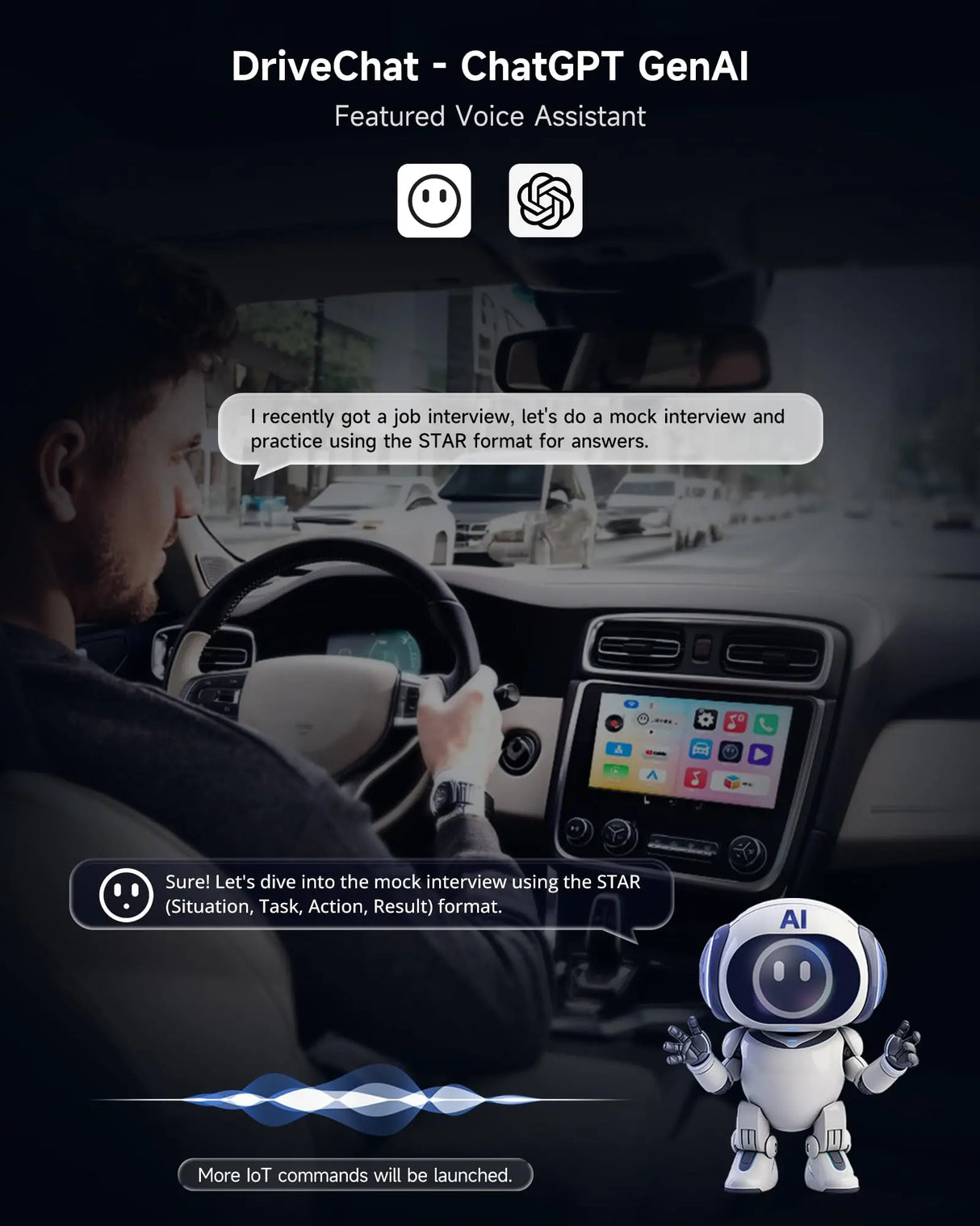 ATOTO CarWave CB4DT Wireless CarPlay Adapter with Android Auto, HDMI