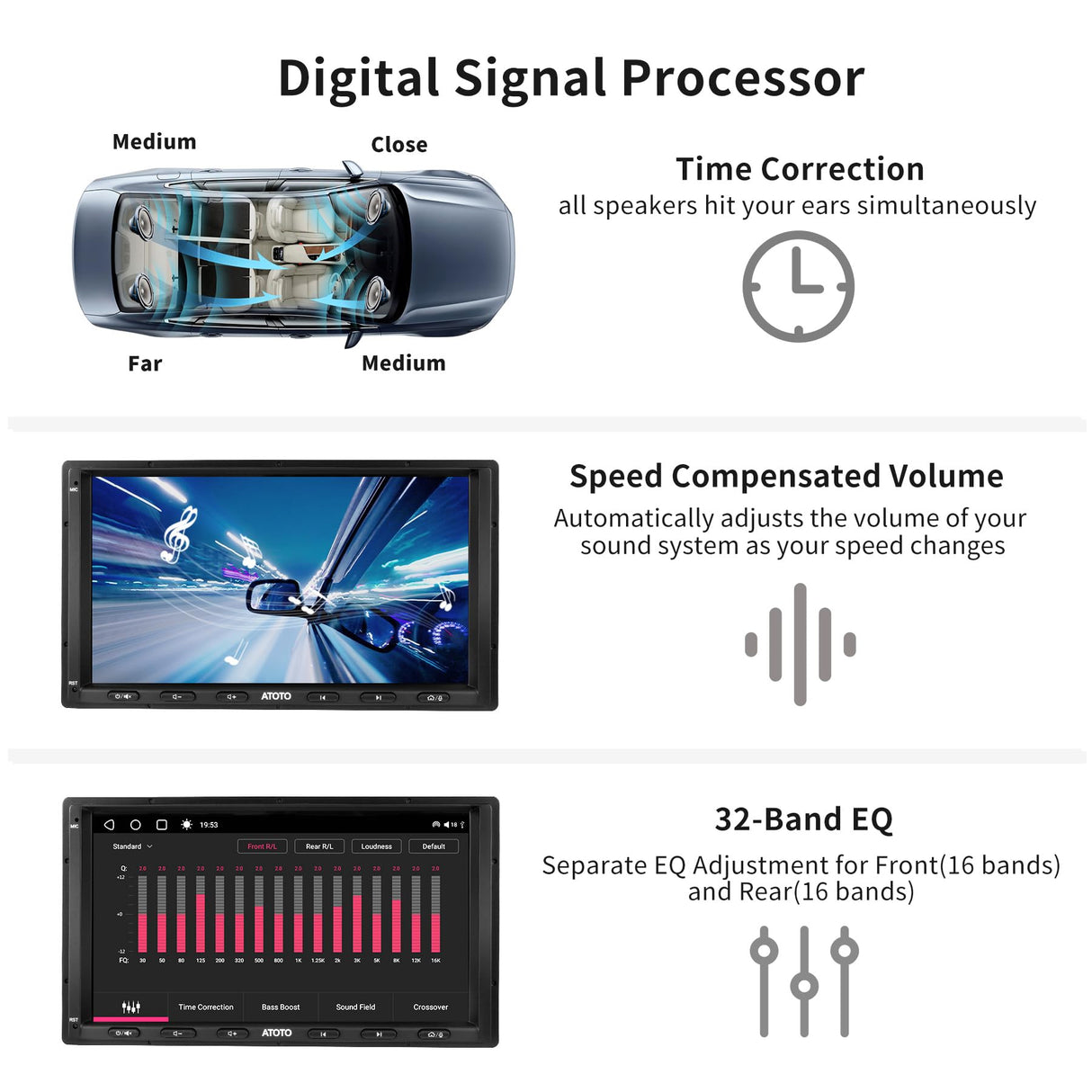 ATOTO S8 UN 7" QLED Double Din Android in-Dash Navigation, Wireless CarPlay & Android Auto, AI Voice Assistant, GPS Tracking, VSV&LRV, Built-in 4G LTE, 6G+128G, 4 * 49W Amp, 2 Bluetooth, S8G2A79UN
