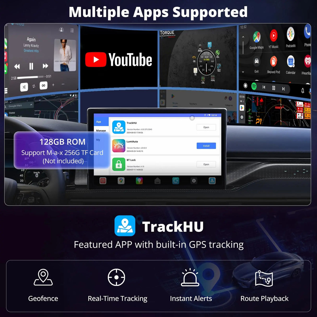 ATOTO CB6 Kabelloser CarPlay-Adapter, Android 13 AI Box, kabelloses Android Auto, 4G LTE, 5G WLAN, Netflix/YouTube, GPS, Dual-Bluetooth, 8+128G, SIM/TF