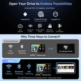 ATOTOEXCEL A5L 7" Android Double Din Car Stereo with Bluetooth OBD2, View Real-time Vehicle Data, AI Driving Assistant Powered by ChatGPT 5.2, TrackHU GPS Tracking, Wireless CarPlay Android Auto
