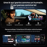 ATOTOZONE 10" QLED AI Android Autoradio 1 din,écran Flottant Voiture, Navi in-Dash,8G+128G,4G LTE,CarPlay & Android Auto sans Fil, Connexion Dual Téléphone & 2 Bluetooth, GPS-Tracking,X10G110E