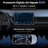 ATOTO A5LG110T 10" Autoradio 1 DIN/2 DIN Android con schermo flottante, telecamera posteriore, CarPlay e Android Auto senza fili, tethering WiFi/BT/USB, MirrorLink, DSP, FM/RDS, 2G+32G