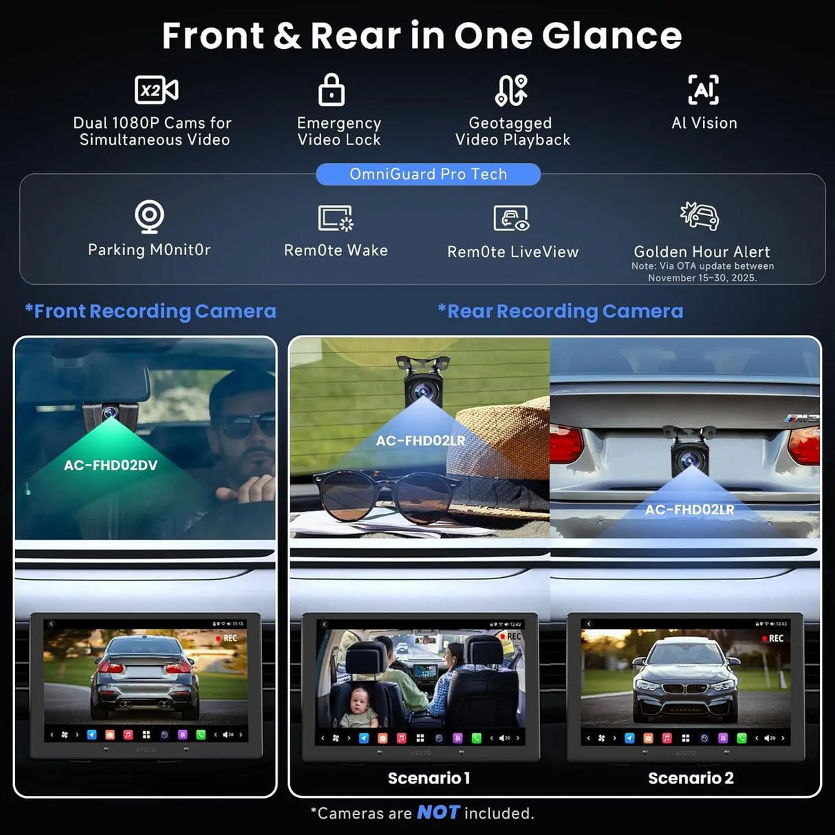 ATOTO X10G211E 10" Double Din Car Stereo, QLED Display, 8GB+128GB, Wireless CarPlay & Android Auto, 4G LTE, Dual Noise Cancellation Microphone, 2 Phone Connection, HDMI Input, GPS Tracker, AI Android System