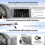 ATOTO F7G2A7WE Autoradio 2 DIN 7" – Schermo Tattile, Bluetooth, Mirror Link, Vista Posteriore in Diretta, CarPlay e Android Auto Wireless, Ricarica Rapida