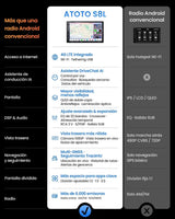 ATOTO S8L 7" AI Android Radio 2 DIN, 4G SIM, 4G+64G, con Cámara Trasera