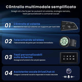 ATOTO X10G110E Autoradio 1 Din 10" QLED, Navigazione Integrata, CarPlay Wireless, Android Auto Wireless, Schermo Flottante, 8G+128G, 4G LTE, Doppio Telefono, Bluetooth