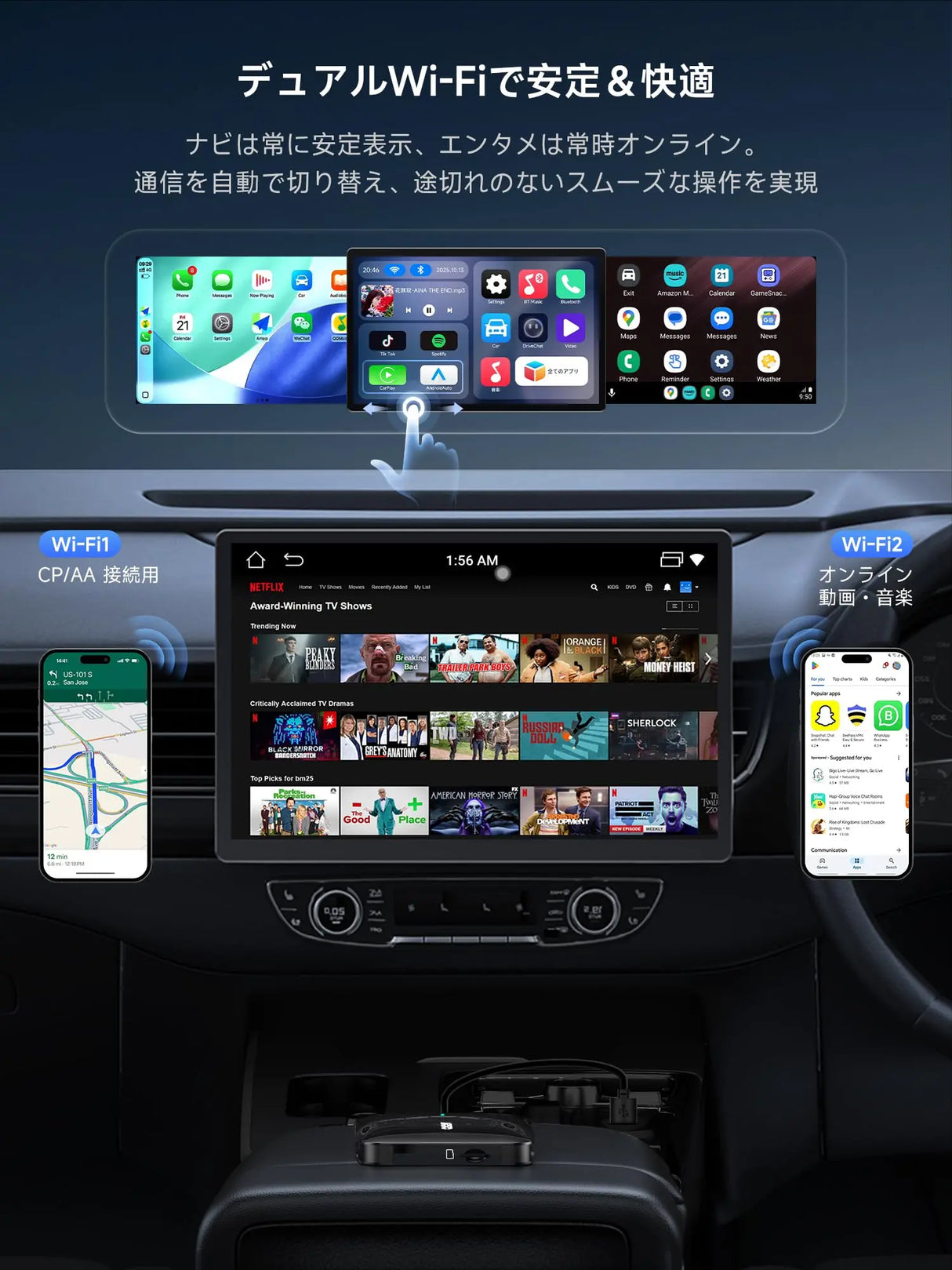 ATOTO アトト CB4A AIbox ATOTO CB4A ワイヤレスコントローラー｜AI DriveChat・YouTube/Netflix対応