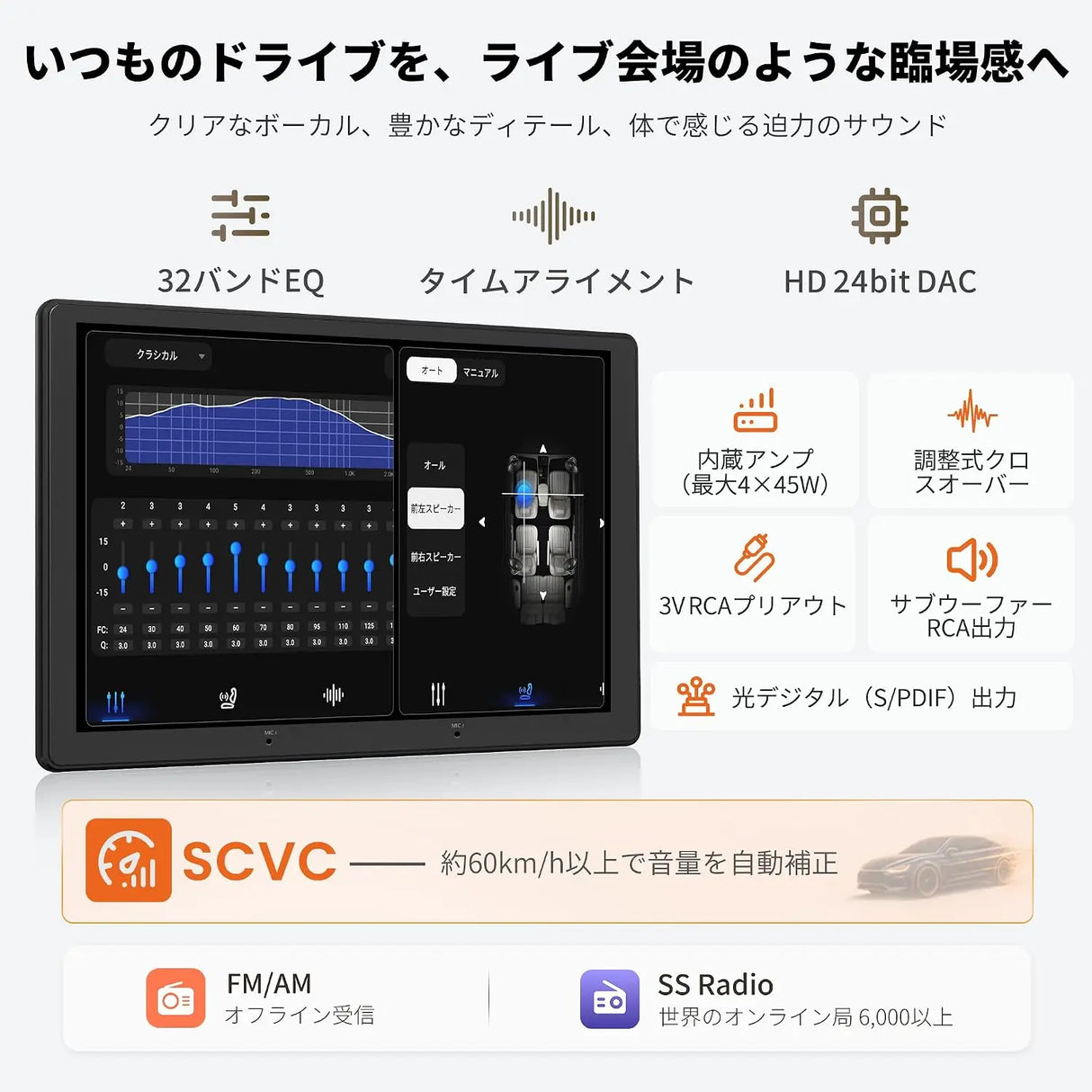 ATOTO S8Lアンドロイドナビ2DIN、10.1 インチ、 4GB+64GB、4G LTE、ワイヤレスCarPlay/Android Auto