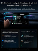 ATOTO CB4B Wireless CarPlay Adapter mit Android AI Box | Kabelloses CarPlay & Android Auto, KI-DriveChat, Netflix & YouTube, Dual-WLAN/Bluetooth, 4GB+32GB