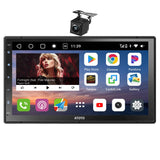 ATOTO S8G2C74MS 7" 2 Din Android Autoradio con Retrocamera, 4G LTE Integrato, Wireless CarPlay & Android Auto, QLED Touchscreen, 8-Core 4G+32G, WiFi/BT/USB Tethering, Doppio BT