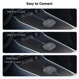 ATOTO AD1 Wireless CarPlay Adapter with HDMI, 2-in-1 Dongle for Wired CarPlay Cars, Plug & Play Multimedia Hub for TV Box, Game Console, DVD, Blu-ray, Bluetooth 5.2, OTA Updates