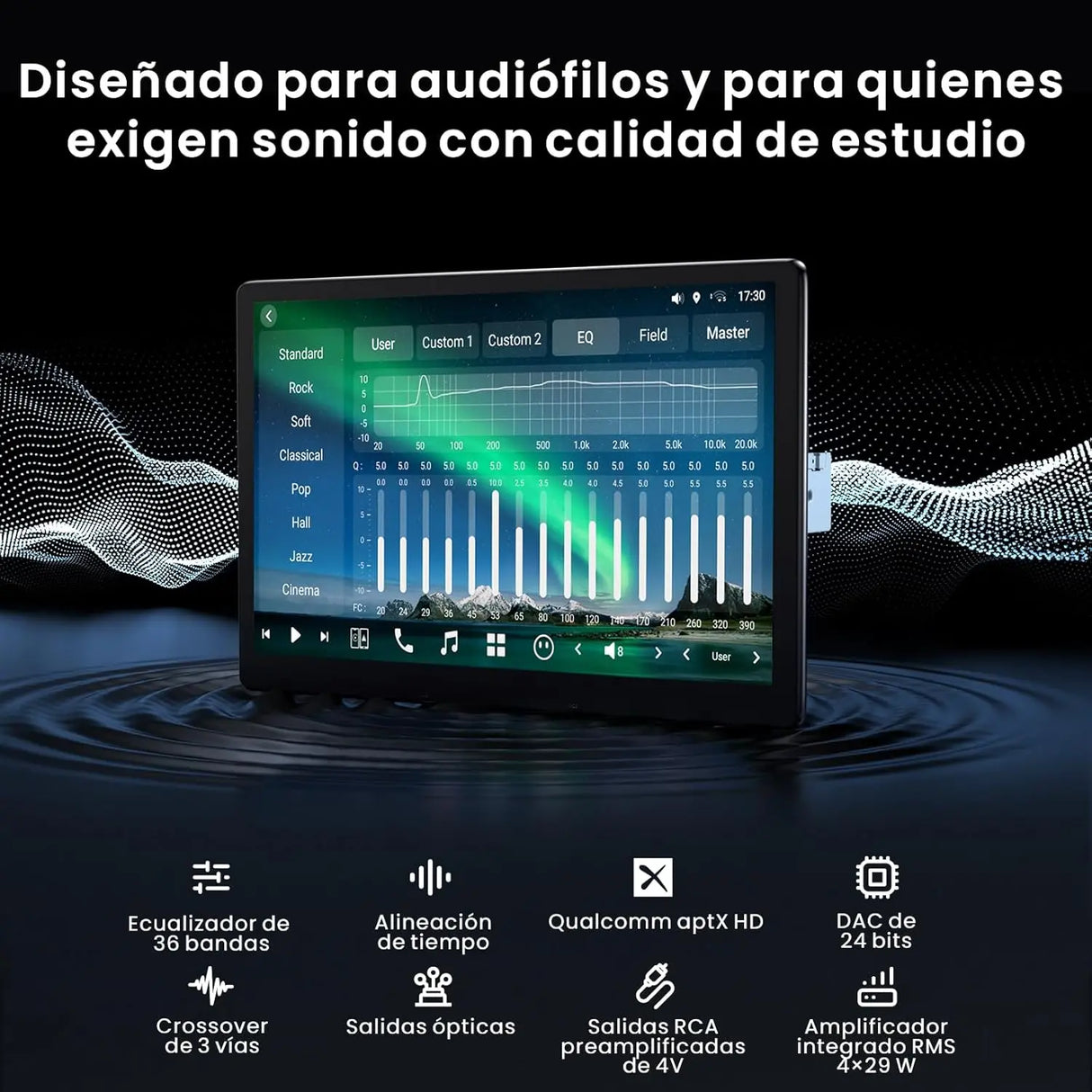 ATOTO X10G129E 12,9" Radio 1 DIN con Pantalla Flotante QLED, 8+128GB, 4G LTE, CarPlay y Android Auto Inalámbricos, Doble Teléfono, Doble Bluetooth, 36B-EQ, SCVC y Asistente de Voz AI