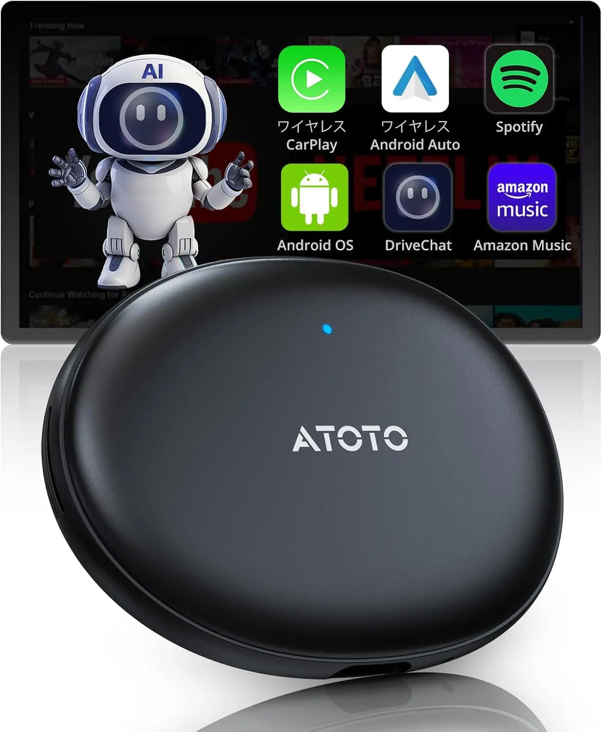 ATOTO CB6 ワイヤレスアダプター｜8+128GB・AIボイス・GPSトラッキング