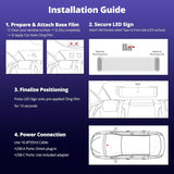 ATOTO CI-VIALD19 Programmable LED Car Sign - 19.4" Voice & App Controlled Scrolling Text Display with Custom RGB Animations for Vehicles, Stores & Hotels (USB 5V Powered, Flexible Mount)