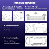 ATOTO CI-VIALD19 Programmable LED Car Sign - 19.4" Voice & App Controlled Scrolling Text Display with Custom RGB Animations for Vehicles, Stores & Hotels (USB 5V Powered, Flexible Mount)