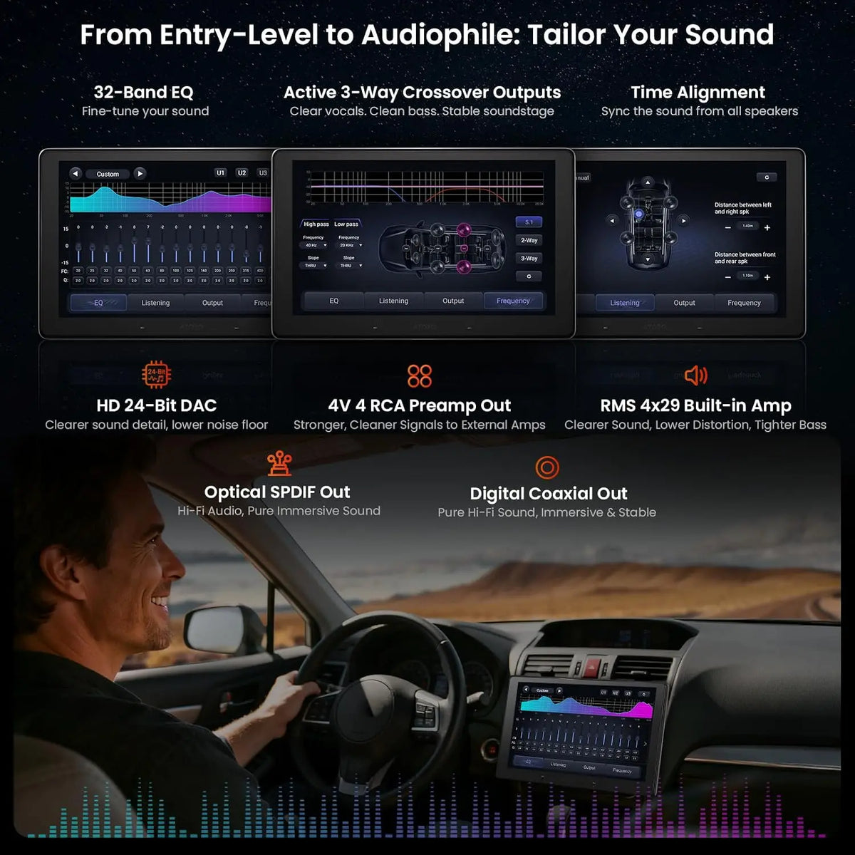 ATOTO V10 10.1" Android Single Din&Double Din Car Stereo, 6+128GB, 4G LTE