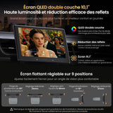 ATOTOEXCEL V10 10.1 Pouces 2 DIN & 1 DIN Autoradio Android, 6G+128G, 4G LTE/Wi-FI, Karaoké embarqué,DVR 4 canaux,DSP 32 Bandes,CarPlay&Android Auto sans Fil, BLuetooth5.4 Con aptX HD, Suivi GPS