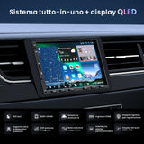 ATOTOZONE X10G2A7E Pulsante Android Da 7 Pollici Con Navigazione Integrata,8+128G Stereo Auto Double DIN, ChatGPT AI, 4G LTE, CarPlay & Android Auto Senza Fili, Doppio Telefono & Bluetooth
