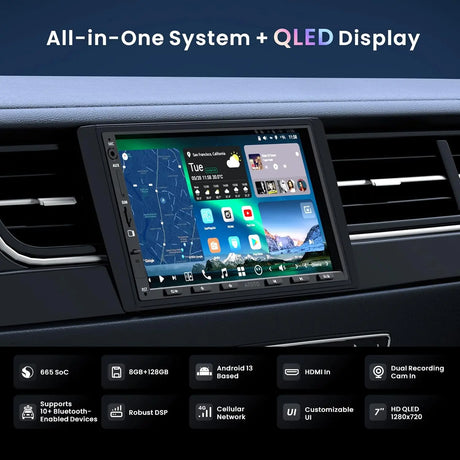 ATOTO X10G2A7E-R2 7" Double DIN Android Car Stereo with Wireless CarPlay & Backup Camera, 8G+128G, AI Android In-Dash Navigation, 4G LTE, Wireless CarPlay & Android Auto, Dual Phone Connection & Bluetooth, 36-Band EQ, HDMI Input