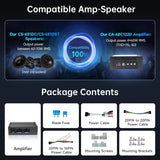 ATOTO CA-AEC122D Car Amplifier, Class D TI TPA3221, 2 Channel, 108dB SNR, Low Distortion, 2/4 Ohm Stable, Supports 7V-30V Input, Only for Selected ATOTO Car Stereos