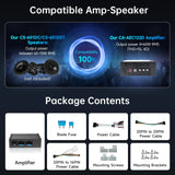 ATOTO CA-AEC122D Car Amplifier, Class D TI TPA3221, 2 Channel, 108dB SNR, Low Distortion, 2/4 Ohm Stable, Supports 7V-30V Input, Only for Selected ATOTO Car Stereos