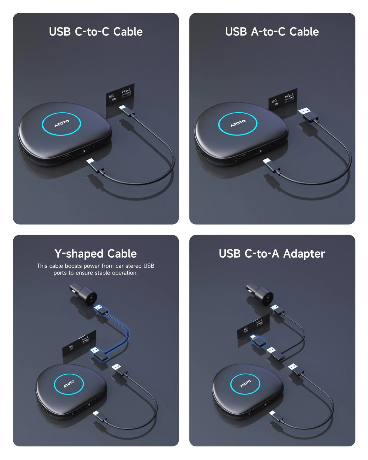 カーナビ ATOTO CarWave Wireless Car Smart Box ATOTO CarWave CB4B ChatGPT Car Smart Android AI Box Netflix