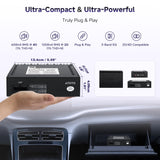 ATOTO CA-AEC122DL Amplificateur Auto Compact 4x60W RMS, 4 Canaux, Classe D TI TPA3221, Câble d’Alimentation 2m, EQ Personnalisable, Compatible avec Autoradios ATOTO