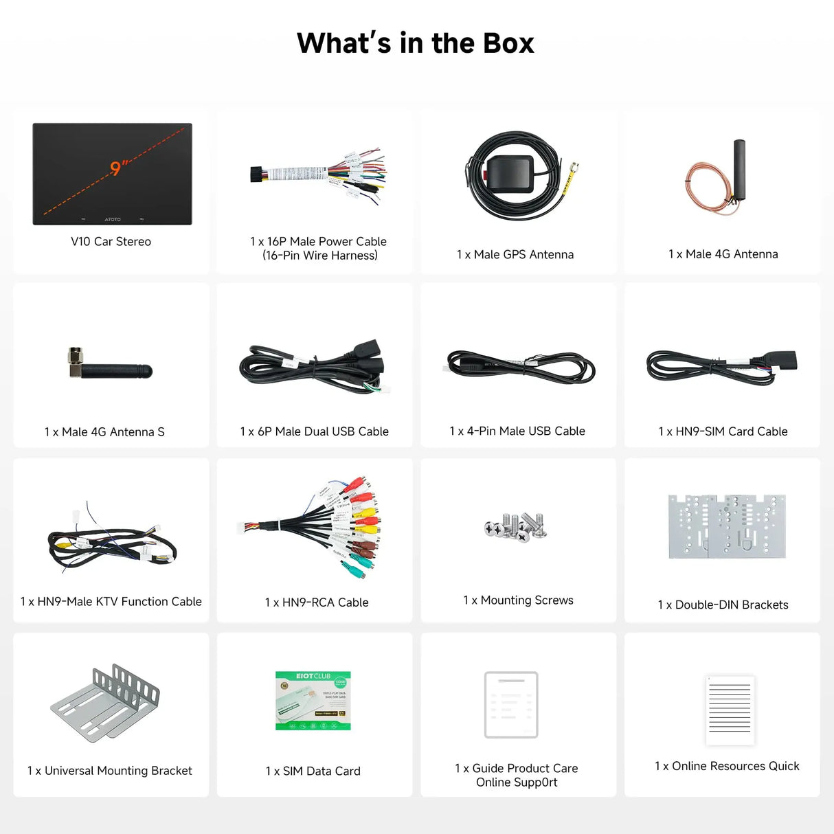 ATOTO V10G209OC 9" Double Din Car Stereo – Android 14, 8-Core, 6GB+128GB QLED, Wireless CarPlay & Android Auto, DriveKaraoke, Built-in ChatGPT, 4G LTE, WiFi, Bluetooth, HDMI Out