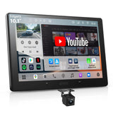 ATOTOEXCEL S8Gen4 10,1 pollici QLED Android Autoradio 2 DIN, CarPlay e Android Auto wireless, autoradio touchscreen 4G LTE, WiFi/USB-Tethering, Hi-Fi DSP, pre-out 4V, con telecamera posteriore, 4G+64G