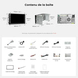ATOTO S84G2D7PB 7" Autoradio Android 2 DIN Écran Tactile avec Éclairage d'Ambiance, Alerte de Collision d'Urgence, Surveillance de Stationnement, DSP Hi-Fi avec Sorties 4V