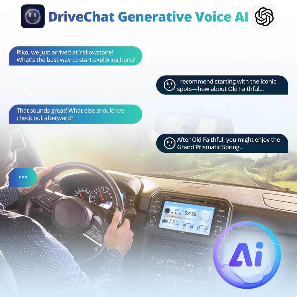 [2G+32G] ATOTOLIFE A5L Autoradio 2 Din Android Auto CarPlay senza fili, 7 Pollici Stereo Auto Android con Schermo Tattile, AI Drivechat, GPS Navi, Telecamera, Bluetooth, WiFi, AM/FM/RDS