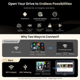 ATOTO A5LG110PT-S01 10.1" Floating Single & Double DIN Car Stereo with Backup Camera, Wireless CarPlay & Android Auto, AI Chat (ChatGPT), FlexView Adjustable Screen, Wi-Fi/USB Tethering, Internet Radio, 24EQ DSP