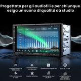 ATOTOZONE X10G2A7E Pulsante Android Da 7 Pollici Con Navigazione Integrata,8+128G Stereo Auto Double DIN, ChatGPT AI, 4G LTE, CarPlay & Android Auto Senza Fili, Doppio Telefono & Bluetooth