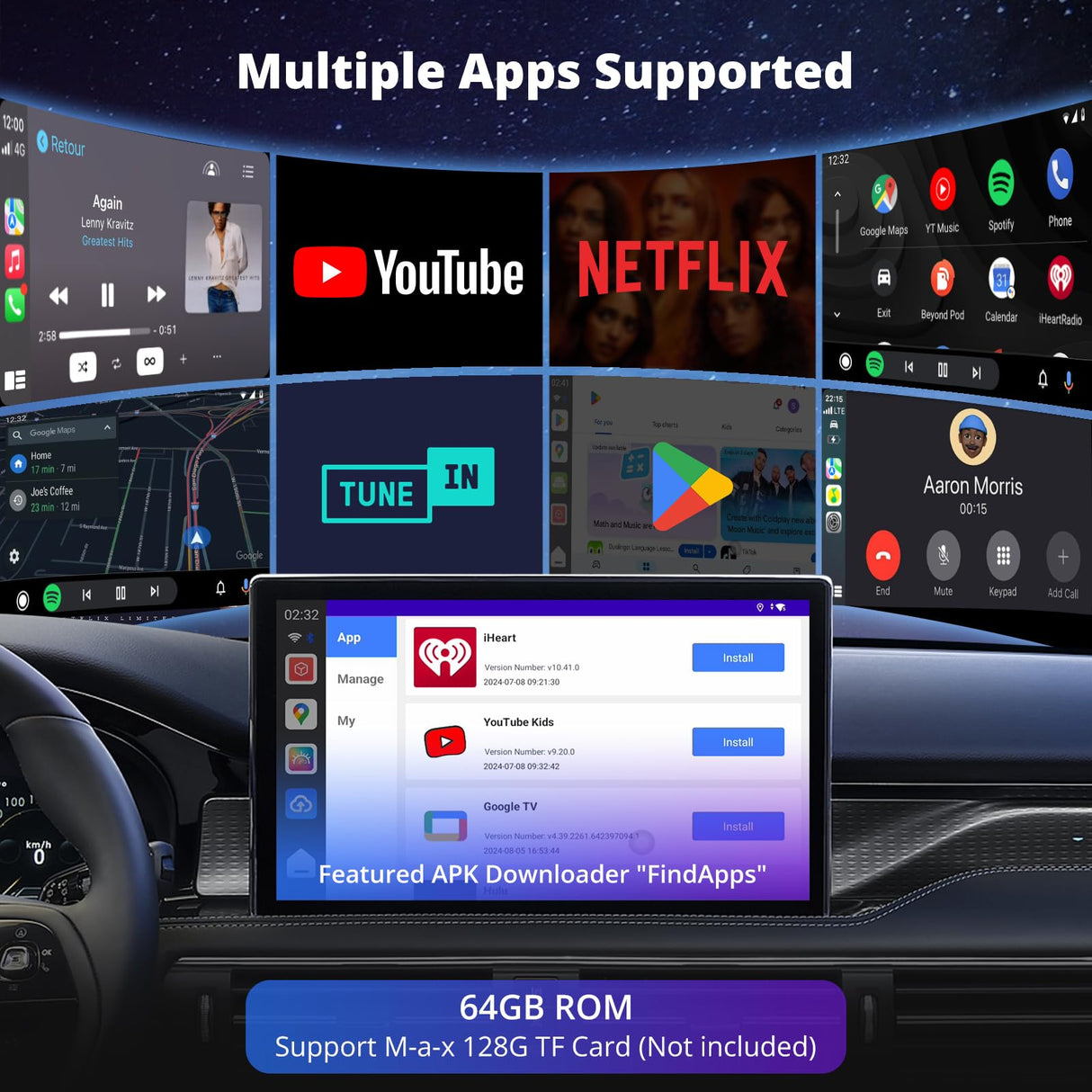 ATOTOZONE CB6 CarPlay AI Box&Android AI Box, Wireless CarPlay/Android Auto Adapter, Plug & Play CarWave Car Smart Box with AI DriveChat, GPS Track, Android 13, 2 BT, 4G LTE, 4G+64G, Silver