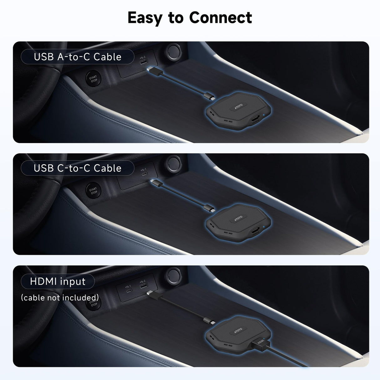 Adapter Android Auto Wireless AI Box, BT, WLAN, HDMI