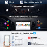 A6 Plus Double Din Car Stereo,Carplay/Android Auto Wireless Wired, Android Car Radio 7 inch,4GB+64GB + Support 4G LTE SIM& WiFi, QLED Screen,GPS Navigation, DSP System Head Unit