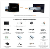 ATOTOEXCEL V10 10.1" 2din e Adattivo 1din Autoradio Android,6G+128G, 4G LTE/Wi-Fi,Karaoke in auto,DVR 4 canali, CarPlay e Android Auto Senza fili,DSP 32B-EQ,BT 5.4, Assistente IA,Tracciamento GPS