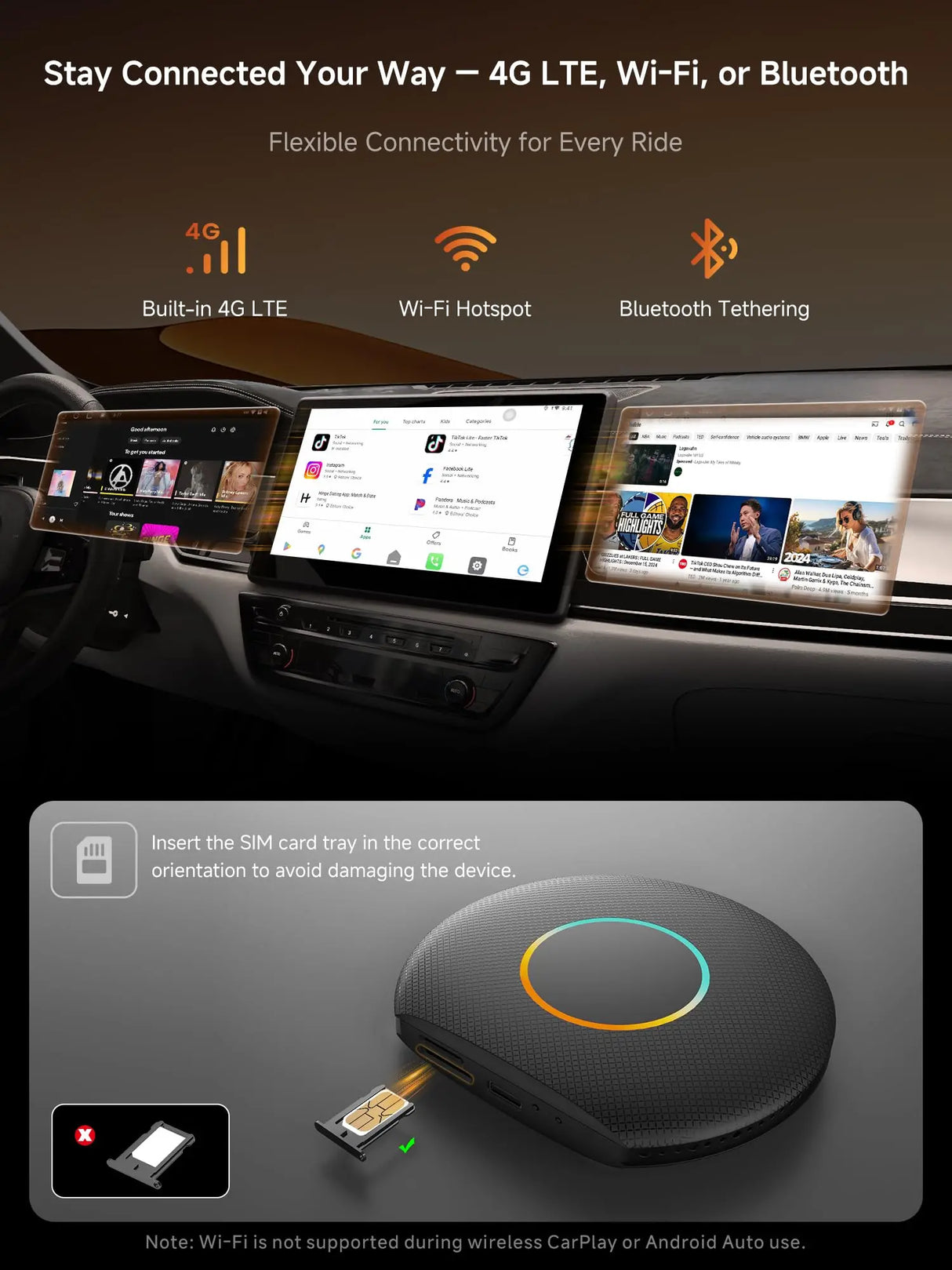 ATOTO CB6 CarWave, Wireless CarPlay Adapter