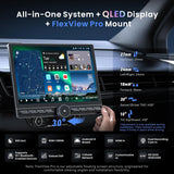 ATOTO X10G129PE 12,95" QLED Radiocasetes Coche Android (1 DIN y 2 DIN), 8G+128G, Pantalla Flexview con Perilla & Botones, Sonido 7.1.2 CH, 4G LTE, 36B-EQ, CarPlay y Android Auto Inalámbricos, HDMI IN