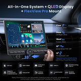 ATOTO X10G129PE 12.95" QLED Android Car Radio (Single/Double Din), 8G+128G, Flexview Display with Knob & Buttons, 7.1.2 CH Surround Audio, Wireless CarPlay & Android Auto, 4G LTE, 36-Band EQ, HDMI Input