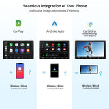 ATOTO S8 Standard 2 DIN 10,1 pouces S8VW114SD Android Récepteur intégré au tableau de bord, Compatible avec Volkswagen,Partage de connexion USB,2 BT,Rétroviseur HD avec LRV,CarPlay & Android Auto,SCVC