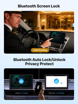 P9 Pro Smart Driving Display, 9"QLED Portable Car Display with Wireless CarPlay & Android Auto, Full Android-Powered Head Unit, 4G LTE, Dual-Bluetooth, AI Voice, Dash-Cam DVR & AHD Rear Cam Ready