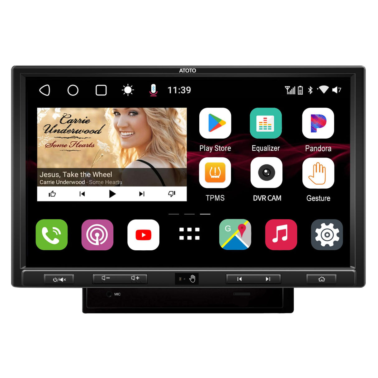 ATOTO S8G2109UP-N 10.1" QLED Car Stereo - Wireless CarPlay & Android Auto, 6GB RAM/128GB Storage, 4G LTE, Dual Bluetooth aptX HD, Virtual Surround View (VSV), Live Rear View (LRV), Gesture Control, In-Dash Multimedia Receiver