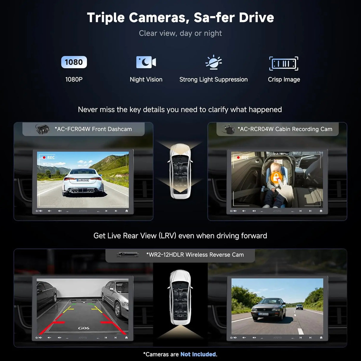 ATOTO S8G1104MS 10" Single Din & Double Din Car Stereo with Backup Camera, Floating QLED Screen, Wireless CarPlay & Android Auto, 4+32G, 4G LTE, ChatGPT-Powered AI Voice Control & Android Radio