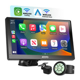 ATOTO P5 Portable Car Stereo Receivers, Wireless CarPlay Android Auto Screen &1080P Backup Camera, 7 inch QLED Glare-Suppressing Touchscreen, Bluetooth, MirrorLink, GPS, Remote Control, P507SD-S21