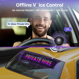 ATOTO CI-VIALD19 Programmable LED Car Sign - 19.4" Voice & App Controlled Scrolling Text Display with Custom RGB Animations for Vehicles, Stores & Hotels (USB 5V Powered, Flexible Mount)