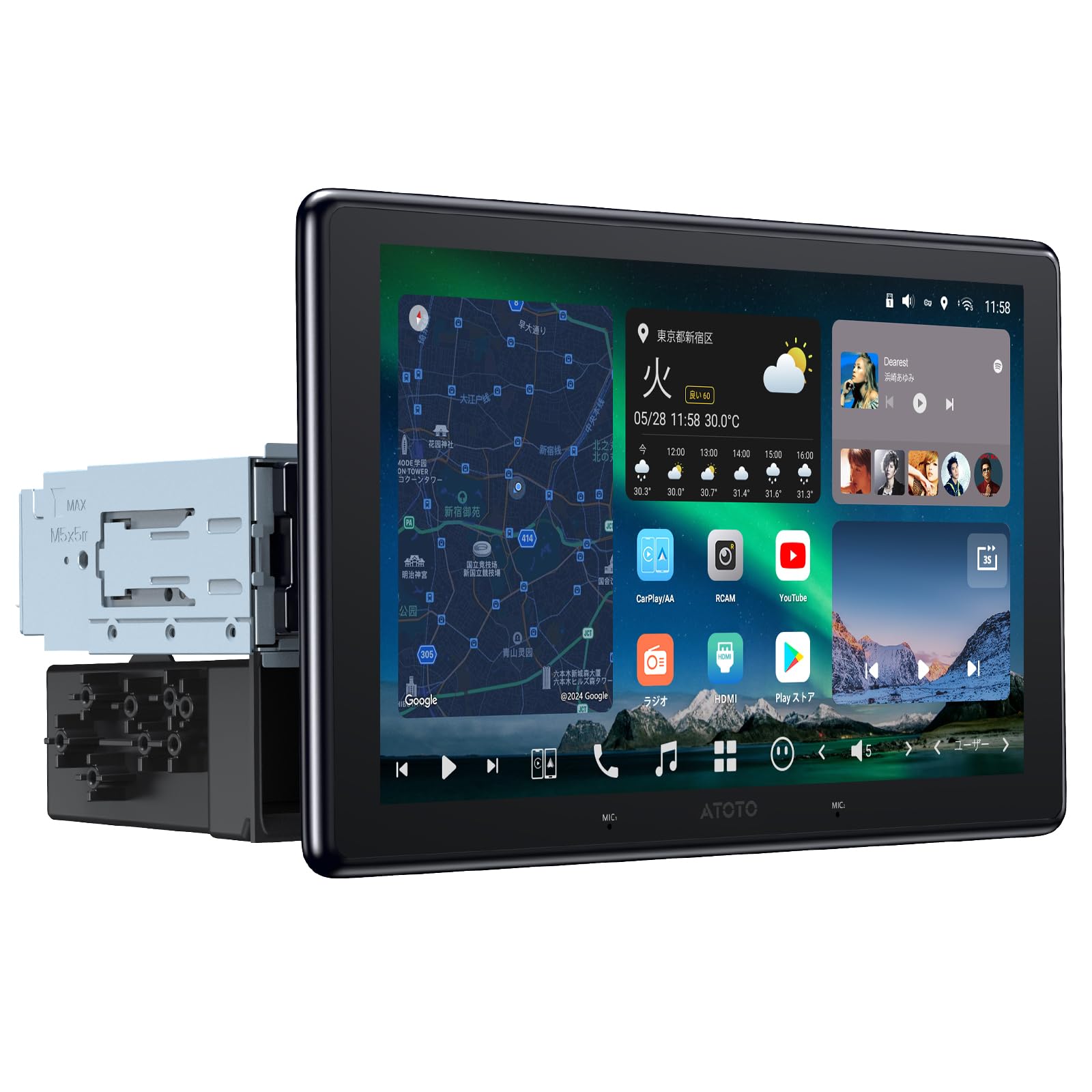 ATOTO A5L 10インチ 2Din/1Din ディスプレイオーディオ Androidナビ